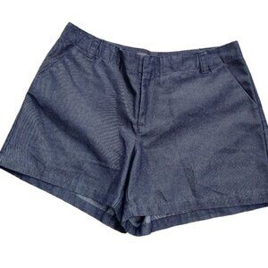 Banana Republic Women's Sz 4 Denim Twill Shorts 3" Inseam Navy Dark Blue